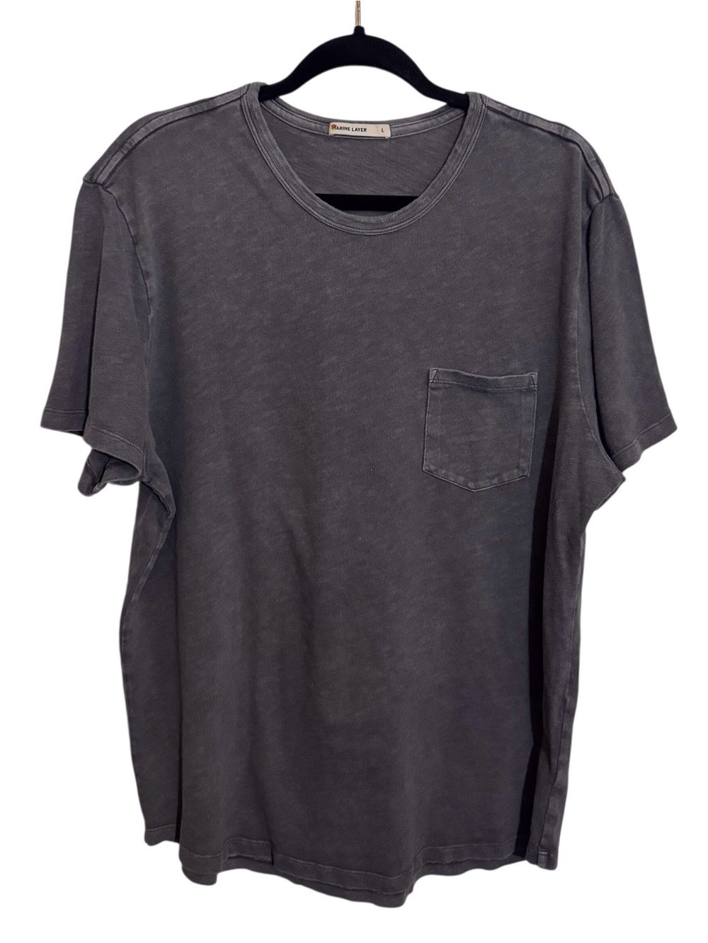 Marine Layer Men’s Size Large Gray Vintage Heavy Slub Pocket Tee T-Shirt Lounge